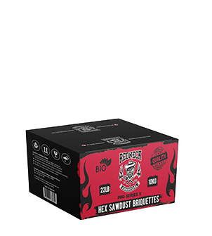 REDNECK 10KG – HEX – SAWDUST PREMIUM BRIQUETTES